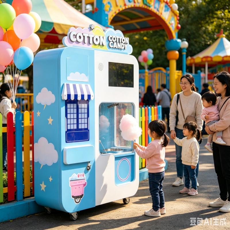 Candy Floss Machine - آلة بيع حلوى القطن المخصصة، صانعة