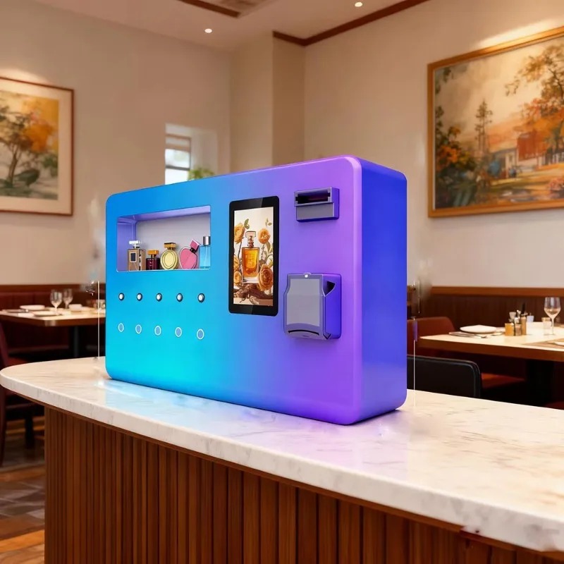 أحدث ماكينة بيع عطور مكتبية صغ - مراجعة Vending Machine Qr Code وسعره