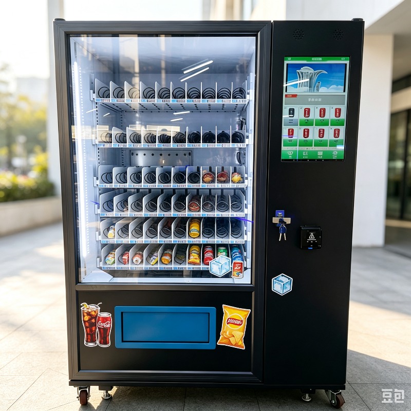 آلة بيع الوجبات الخفيفة بشاشة  - مراجعة Vending Machine Qr Code وسعره