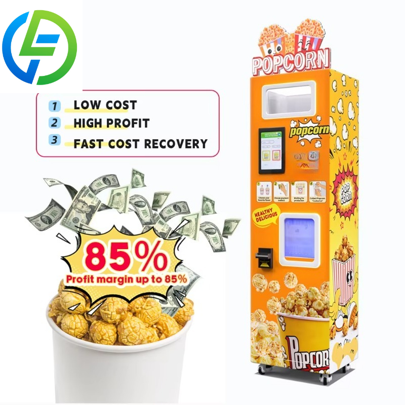 ماكينة بيع الفشار المخصصة تعمل - مراجعة Popcorn Vending Machine وسعره