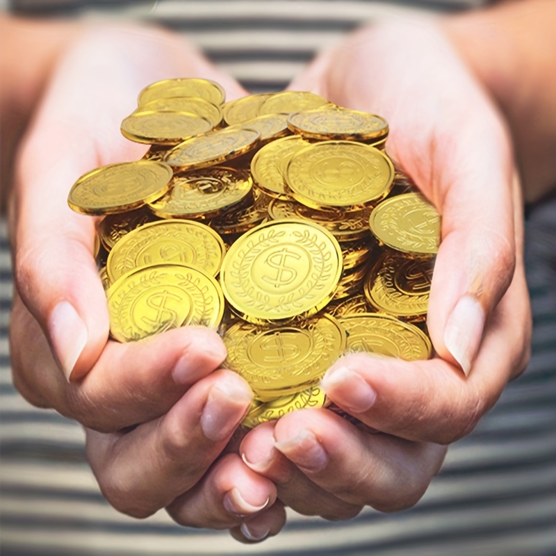 50 قطعة عملات ذهبية بلاستيكية  - مراجعة Arcade Game Coin وسعره