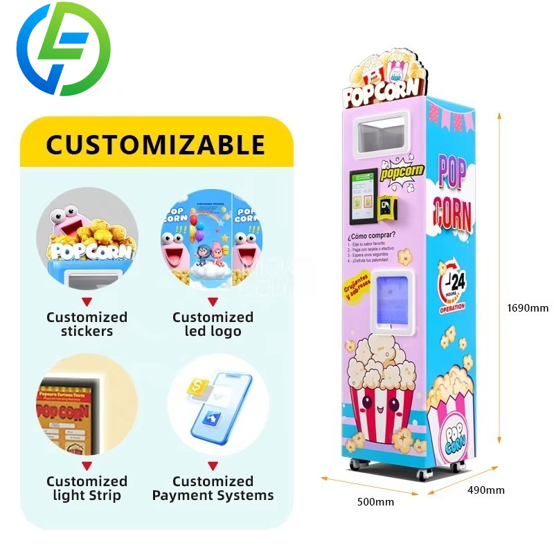 آلة صنع الفشار الذكية المخصصة  - مراجعة Popcorn Vending Machine وسعره